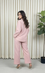 Urban Cut Garment Dyed Cotton Pink Co-Ord Set