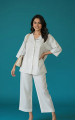 Urban Cut Women's Striped Cotton Co-Ord Set | Casual 2-Piece Outfit