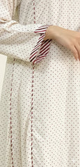 Urban Cut 100% Premium Cotton -  Embelished Stripe ? Red Printed Shirt