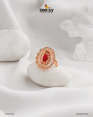 Delightful Ring Golden Red - Zeesy Jewellery