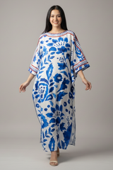 Amna Ali Nawaz Stitched 2 Pc Silk Kaftan Set - 2004