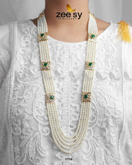 Luxe Malla Necklace Pearl Green - Zeesy Jewellery