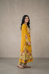 Amna Ali Nawaz Stitched 2 Pc Silk Kaftan Set - 2008
