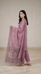 Amna Ali Nawaz Stitched 3 Pc Embroidered Suit - 8043 - (Lawn Cotton With Monarch Dupatta)