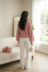 Amna Ali Nawaz Stitched Blouse-Front Bow-Pink