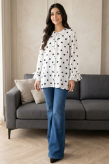 Amna Ali Nawaz Stitched Blouse-Amora Bow