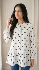 Amna Ali Nawaz Stitched Blouse-Amora Bow