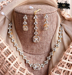 Made For Her-Elanza Zircon Necklace Set - KB1011