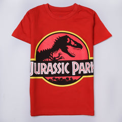 Kjunction Boys Half Sleeves-Printed T-Shirt (Jurassic)