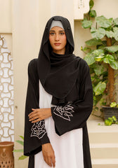 Hijabi.Pk Double-Layer Abaya with White Malai Inner