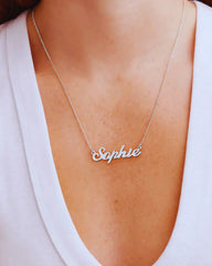Personalized Name Necklace - Silver - Zeesy Jewellery