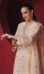 Shamooz Stitched 3 Piece Formals Collection'2025-Light Peach SEM-0749
