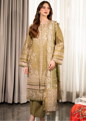 Meerak Stitched 3 Piece Emb Lawn Suit-Ayaal