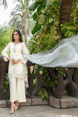 Hinza By Tawakkal Stitched 3 Piece Emb Jacquard Lawn Suit-D-1845