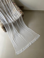 Deck Up Chiffon Dupatta - White - D#14
