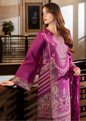 Meerak Stitched 3 Piece Emb Lawn Suit-AVENOR