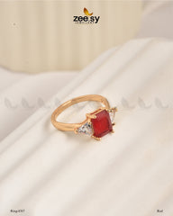 Ring-8307 Red - Zeesy Jewellery