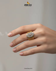 Floral Ring-8243 - Zeesy Jewellery