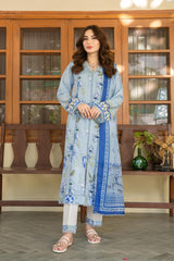 Panache Apparel-Stitched Summer Suit-Frost Blue