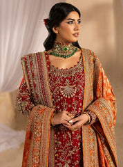 Anayra Amal - Dilkash - Red Long Shirt With Farshi Gharara Bridal
