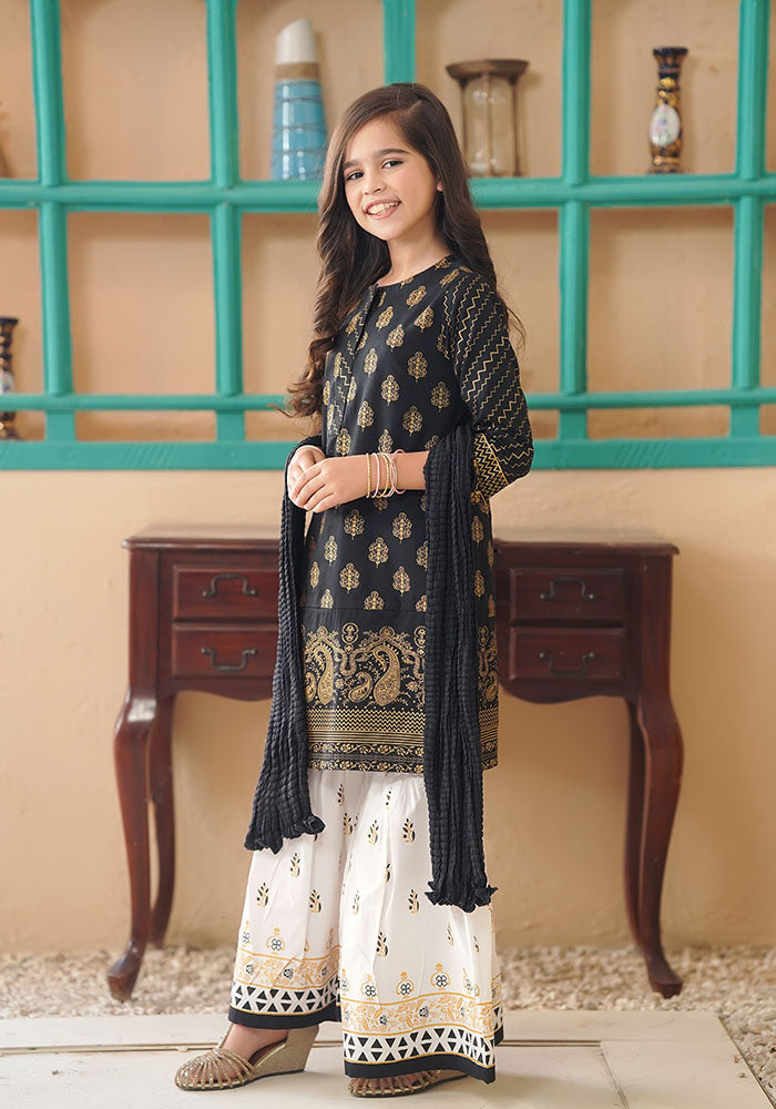 Ochre Clothing Cotton Printed 3 Pc Suit