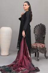Rinesa By Tawakkal Stitched 3 Piece Emb Schiffli Lawn Suit-D-1901-Black