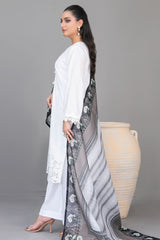 Rinesa By Tawakkal Stitched 3 Piece Emb Schiffli Lawn Suit-D-1904-White