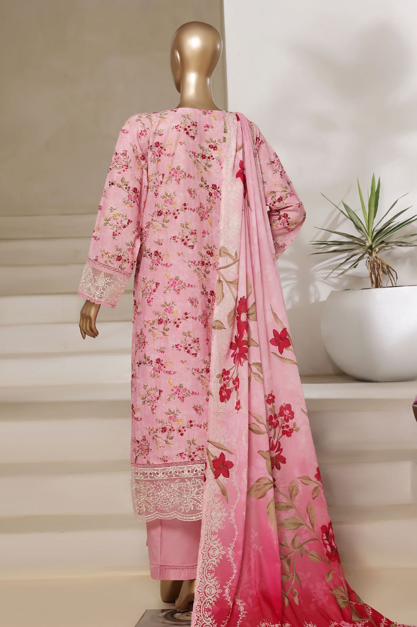 Signature By Sada Bahar Stitched 3 Piece Festive Emb Lawn Vol-02 Collection'2025-PD-196-PINK