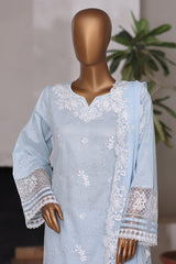 Khombi Stitched 3 Piece Luxury Cotton Collection'2025-198-LB-Kari Patta
