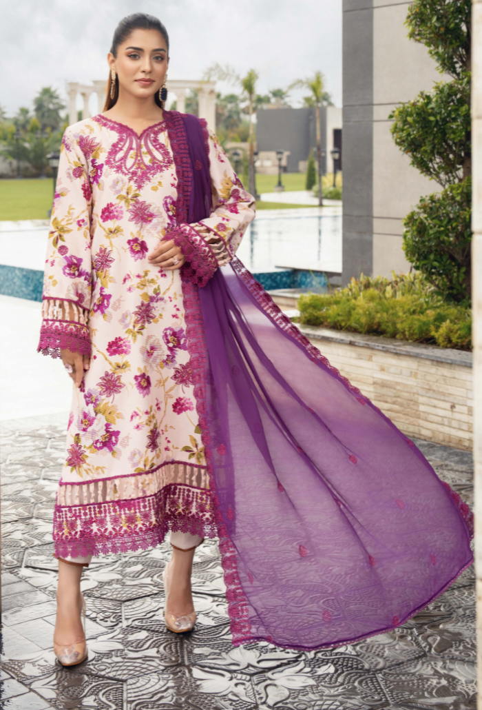 Diva By Humdum Unstitched 3 Piece Emb Karandi Collection'2024