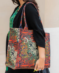 Fineur Canvas Tote Bag Tiger Art