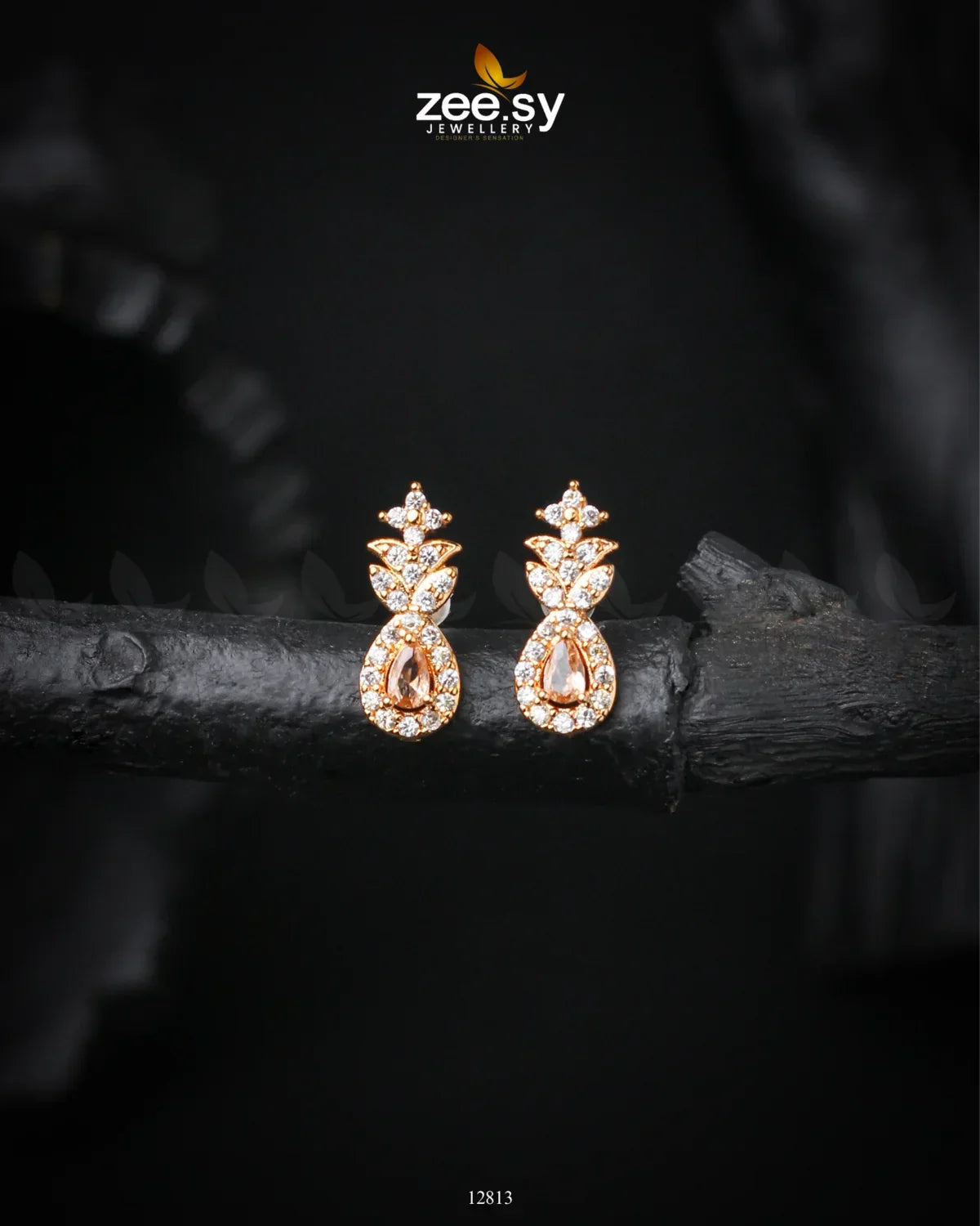 Diana's Earrings Golden Mint Pink - Zeesy Jewellery