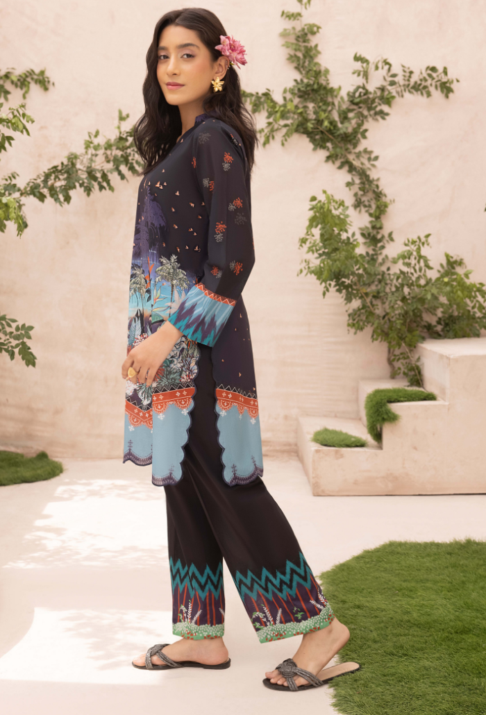 A La Mode By Humdum Unstitched 2 Piece Printed Lawn Vol-02 Collection'2024-D-01