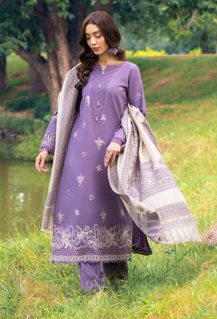 Onora By Humdum Unstitched 3 Piece Emb Khaddar Winter Collection'2024