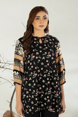 La Rosaa Stitched Shirt Summer Collection-LA3-08 Black floral 1Pc