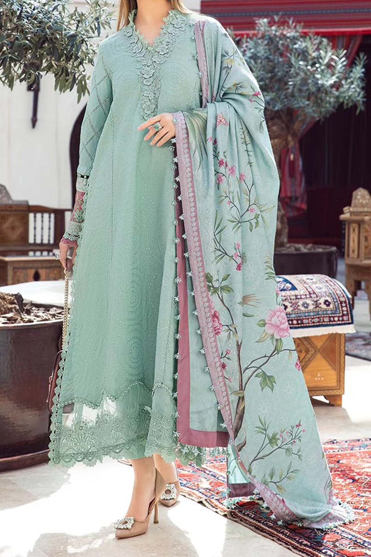 M Print by Maria B Unstitched 3 Piece Winter Collection'2023-MPT-2001-A