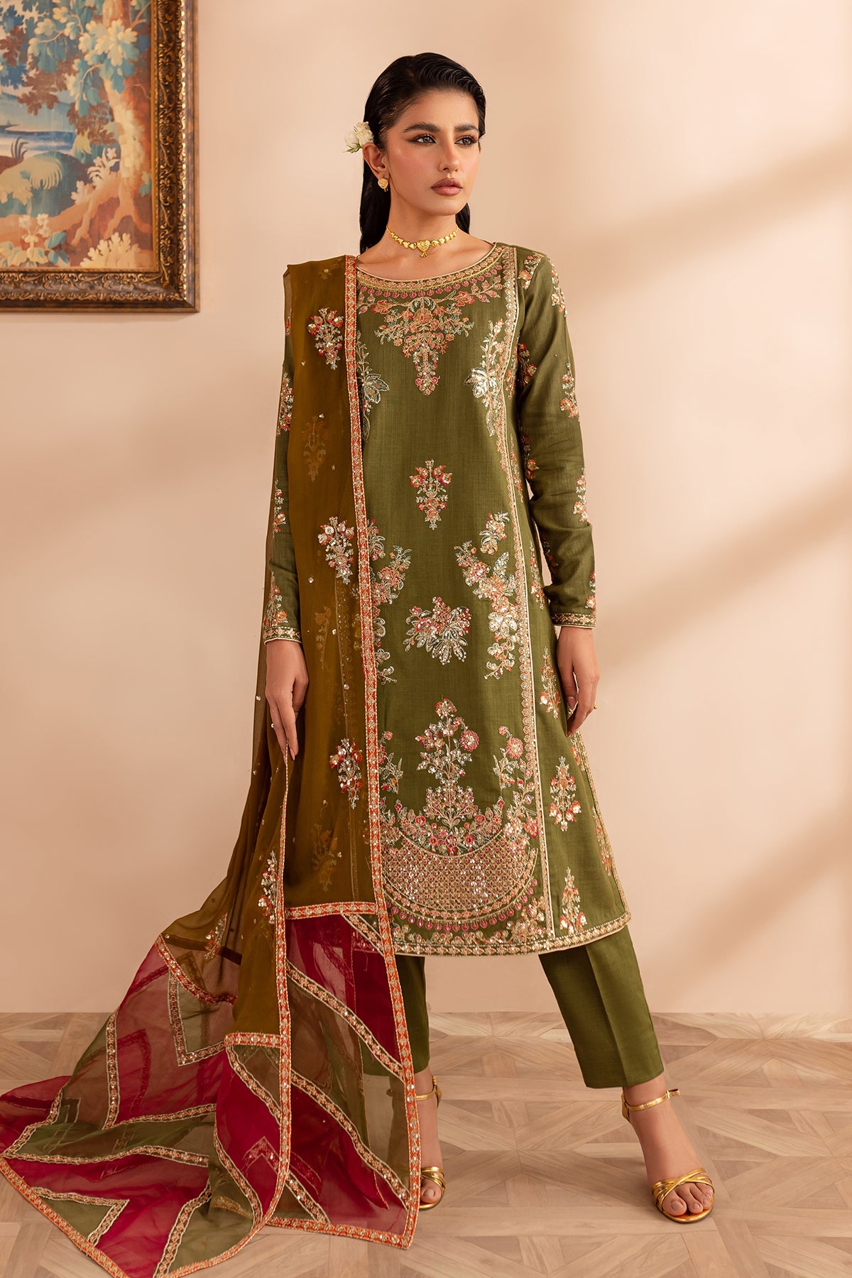 Rangrez By Emaan Adeel Stitched 3 Piece Luxury Winter Collection'2024-Riwaaz