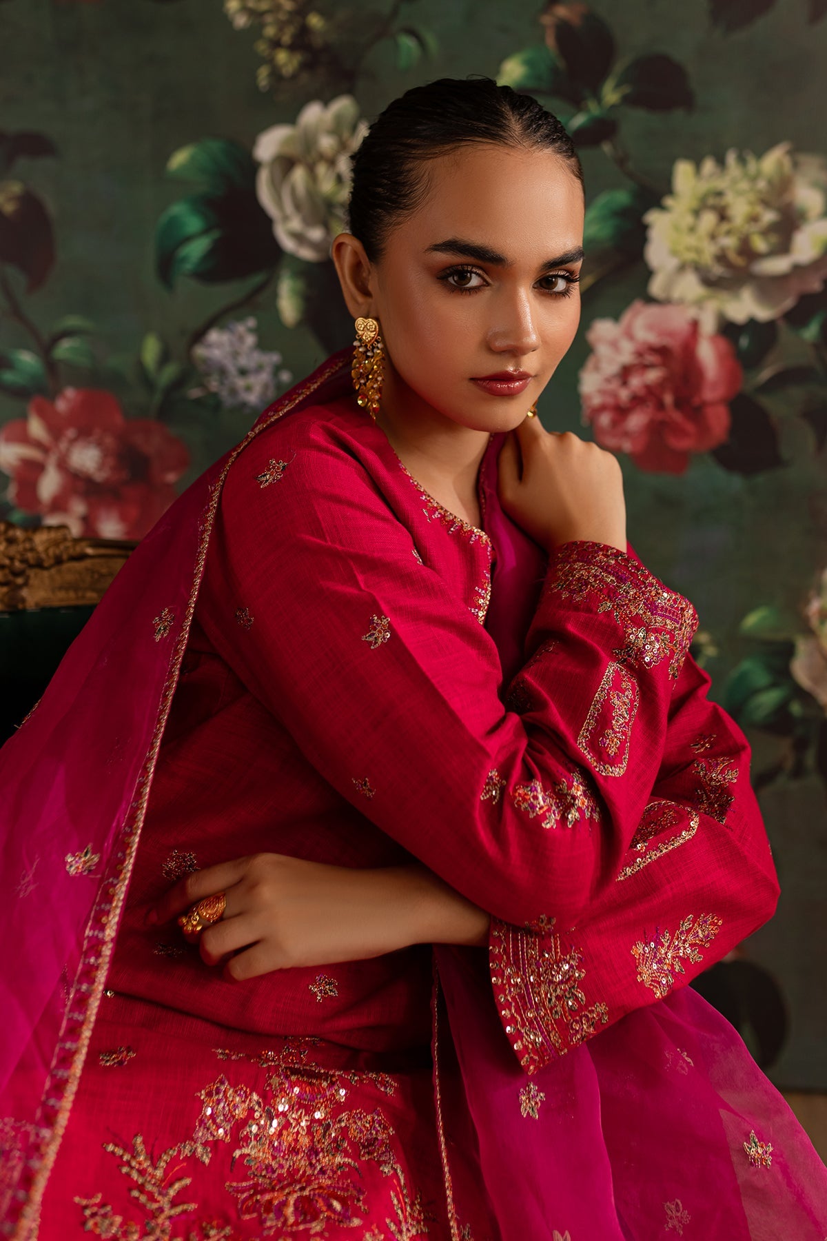 Rangrez By Emaan Adeel Stitched 3 Piece Luxury Winter Collection'2024-Firoza