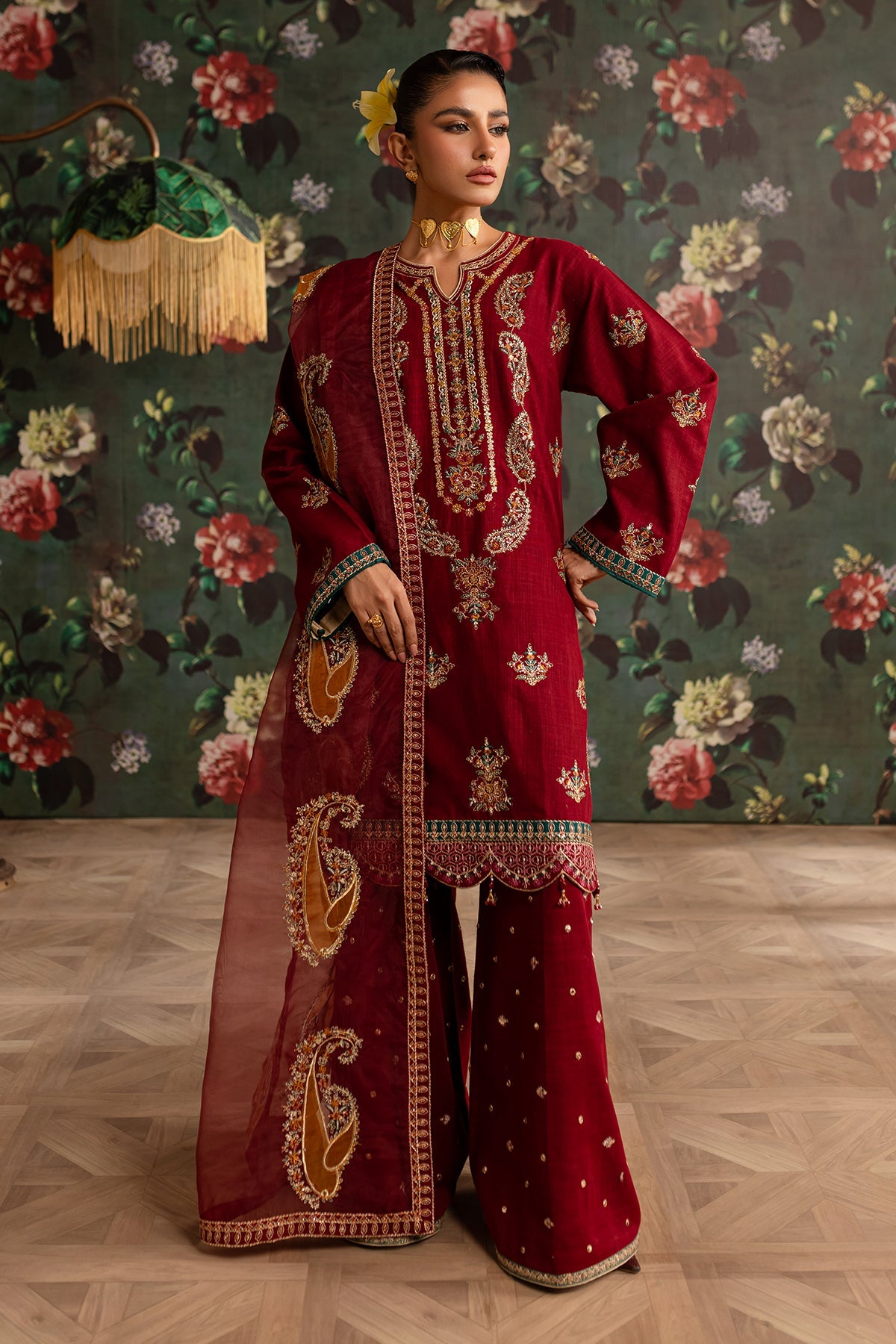 Rangrez By Emaan Adeel Stitched 3 Piece Luxury Winter Collection'2024-Mahi