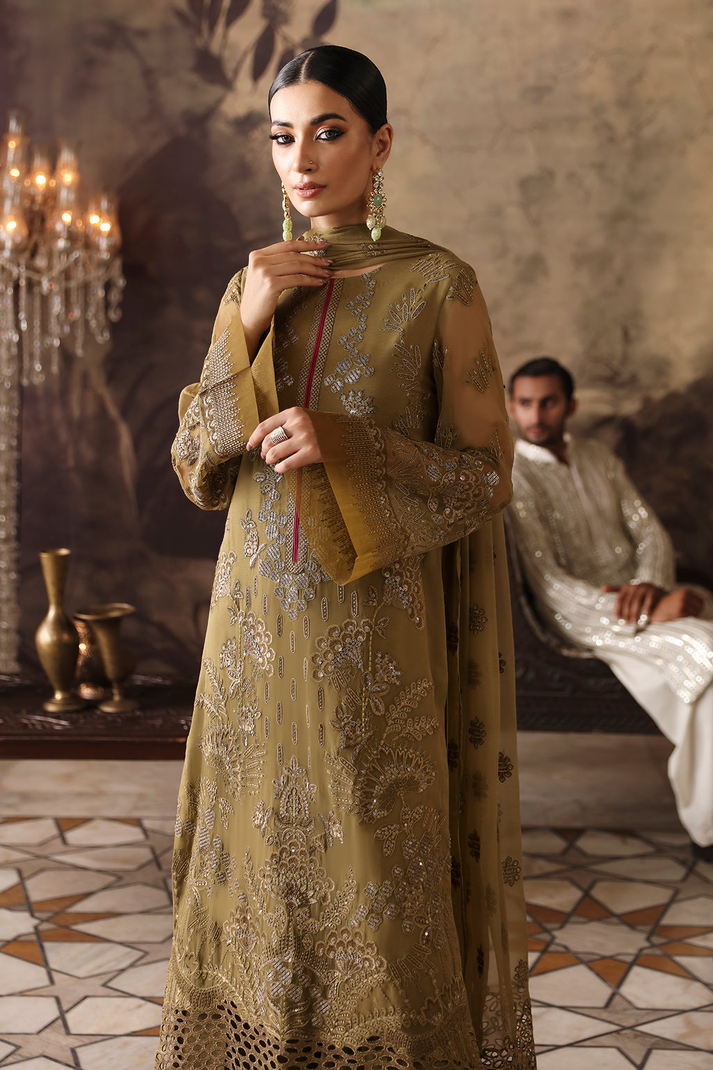Mehak By Flossie Unstitched 3 Piece Luxury Formals Vol-08 Collection'2025-FE-804