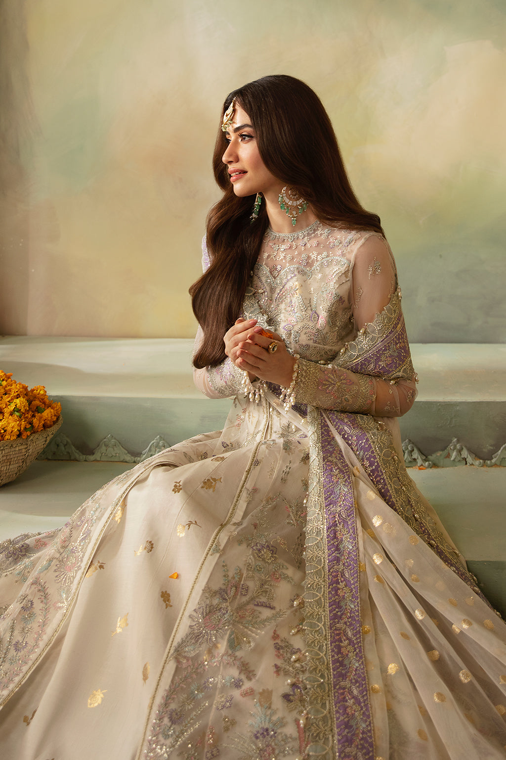 Elena By Meeral Unstitched 3 Piece Wedding Formals Collection'2025-Parisa