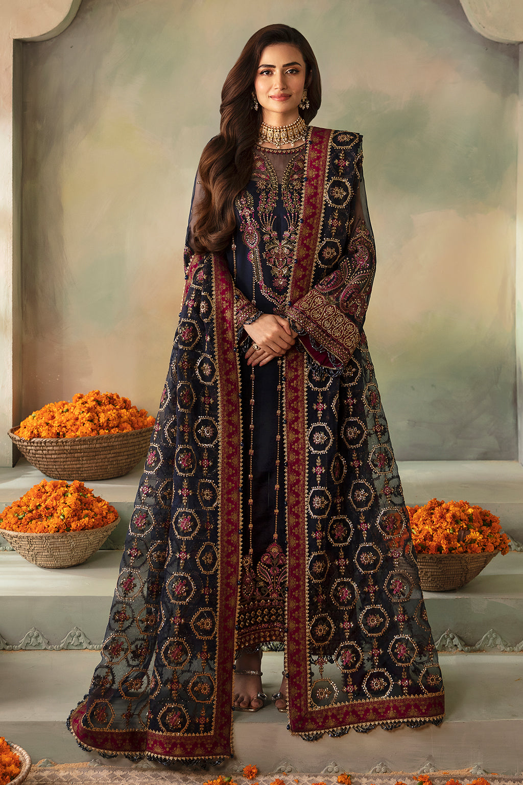 Elena By Meeral Unstitched 3 Piece Wedding Formals Collection'2025-Seren