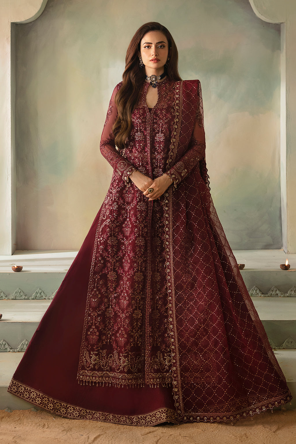 Elena By Meeral Unstitched 3 Piece Wedding Formals Collection'2025-Leila