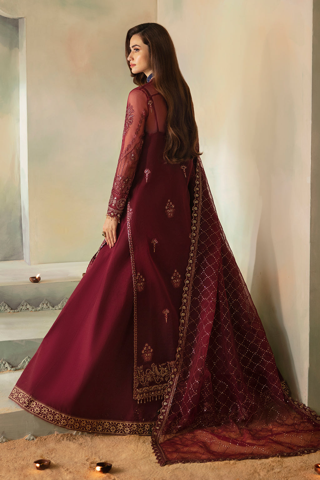 Elena By Meeral Unstitched 3 Piece Wedding Formals Collection'2025-Leila