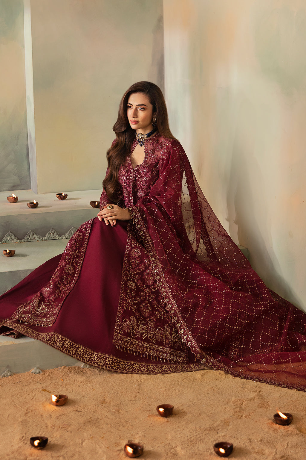 Elena By Meeral Unstitched 3 Piece Wedding Formals Collection'2025-Leila