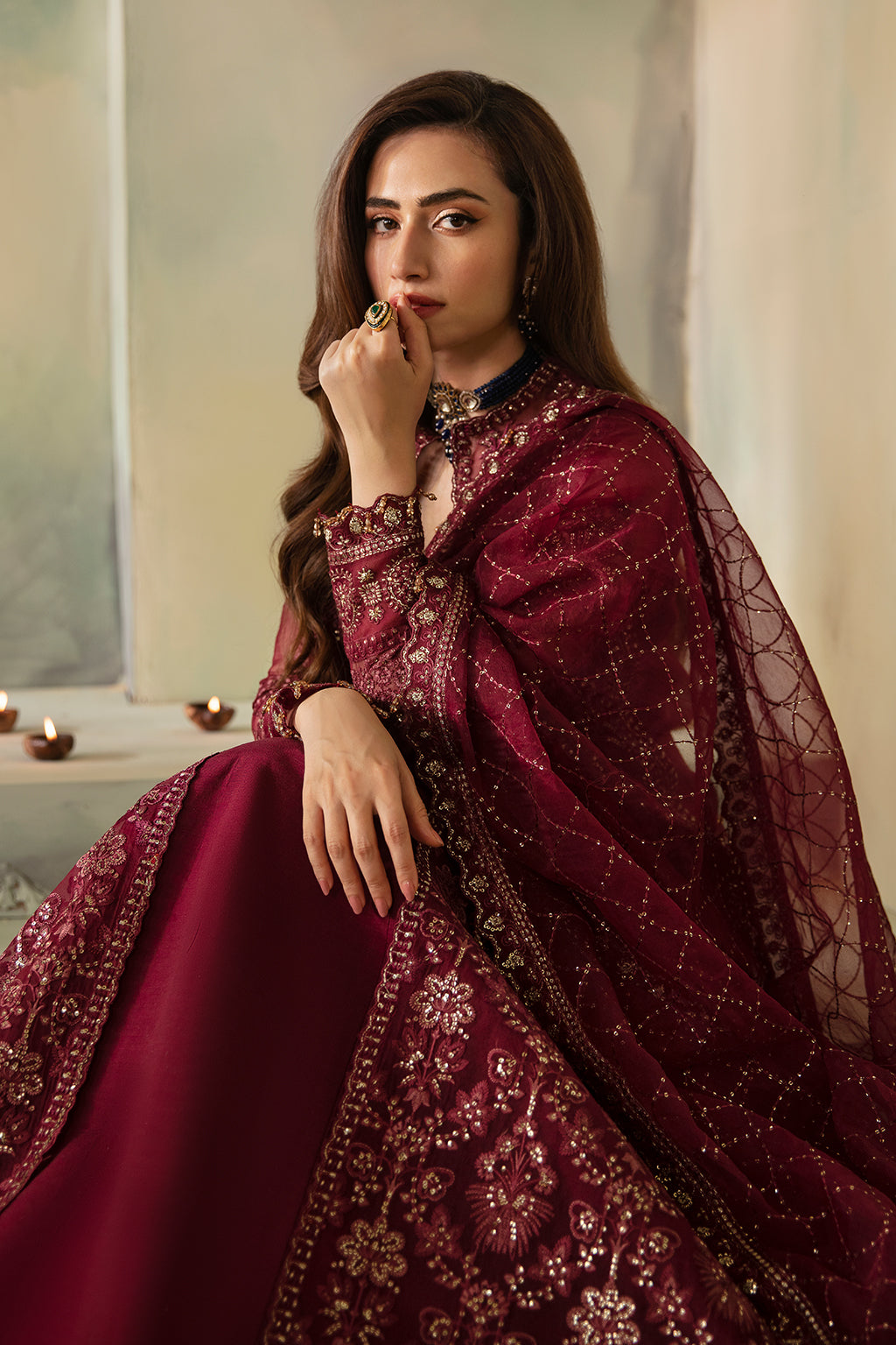 Elena By Meeral Unstitched 3 Piece Wedding Formals Collection'2025-Leila
