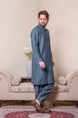 Real Image Mens Kurta Shalwar Winter Collection'2025-P-55 Blue
