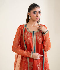 Sinopia Stitched 3 Piece Luxury Formals Suit-SSBP26-009-Red