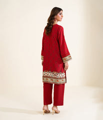 Sinopia Stitched 2 Piece Summer Women Suit-SS26-013-Red