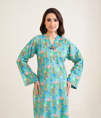 Sinopia Stitched 2 Piece Summer Women Suit-SS26-002-L Green